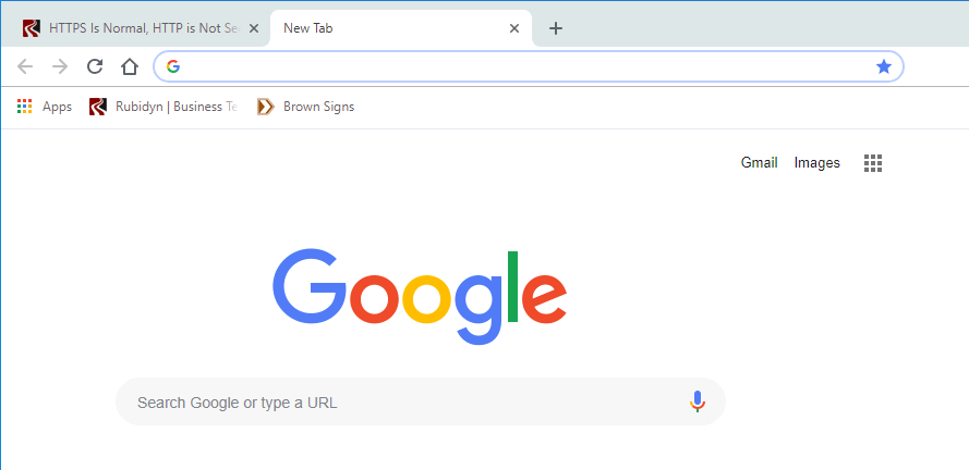 Chrome browser with new tabs and address bar introduced version 69 released in September